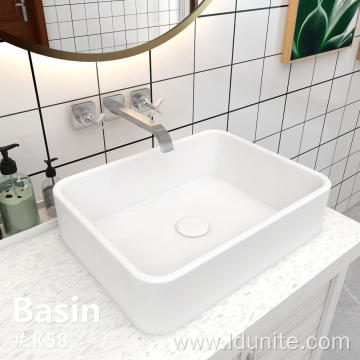 Bathroom Basin Sanitary Ware Ceramic Rectangular Wash Basin